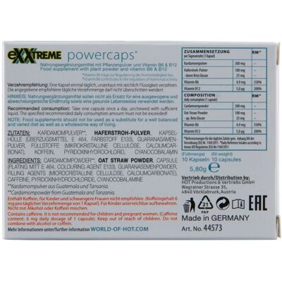 HOT Exxtreme Power Caps - Suplement wspomagający erekcję HOT Exxtreme Power Caps - Suplement wspomagający erekcję
