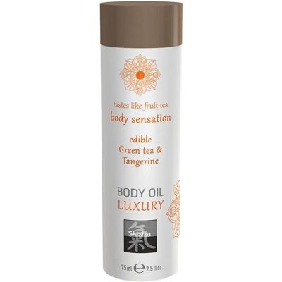 Huile de Corps Comestible Shiatsu - Thé Vert & Mandarine - 75ml Huile de Corps Comestible Shiatsu - Thé Vert & Mandarine - 75ml