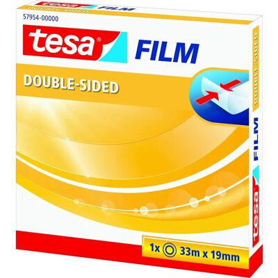 tesa 57954-00000-01 Double-sided Transparent Tape - 33m x 19mm tesa 57954-00000-01 Double-sided Transparent Tape - 33m x 19mm