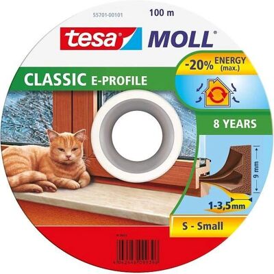 Cinta selladora autoadhesiva Tesamoll Perfil E - 100m Cinta selladora autoadhesiva Tesamoll Perfil E - 100m