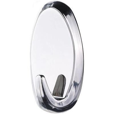 Tesa Modell 58050-00012 Chrom Oval Selbstklebender Haken - 2 St Tesa Modell 58050-00012 Chrom Oval Selbstklebender Haken - 2 St