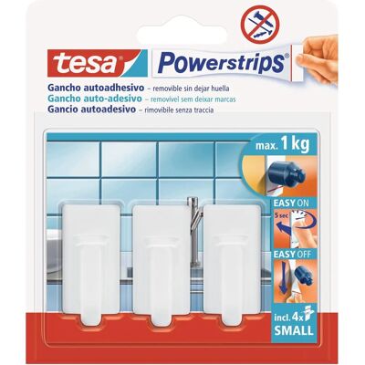 Ganchinho Powerstrips Tesa Pequeno Branco - Ganchinho Ganchinho Powerstrips Tesa Pequeno Branco - Ganchinho