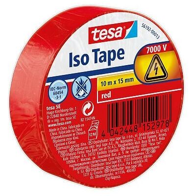 Tesa 56192-13 Rotes Isolierband - Hochspannungs, 15mm x 10m Tesa 56192-13 Rotes Isolierband - Hochspannungs, 15mm x 10m