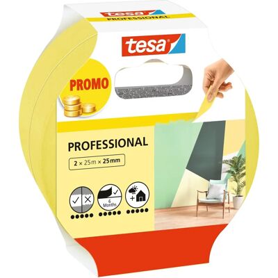 Tesa Professionaler Malerteip 25mm x 25m - 2er Pack Tesa Professionaler Malerteip 25mm x 25m - 2er Pack