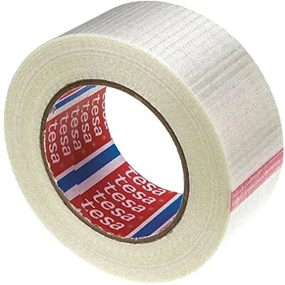 Gennemsigtig fiberglasforstærket tape fra Tesa - 50mm x 50m Gennemsigtig fiberglasforstærket tape fra Tesa - 50mm x 50m