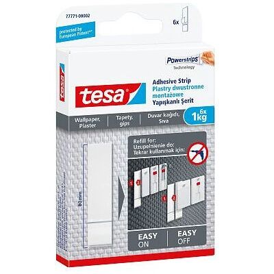 Tesa 77771 Fitas adesivas reutilizáveis - Branca - Ganchos e fitas adesivas Tesa 77771 Fitas adesivas reutilizáveis - Branca - Ganchos e fitas adesivas