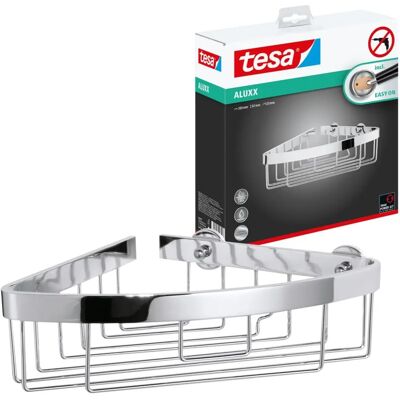 Tesa Aluxx Eck-Duschablage - Chrom, Wiederverwendbar, 5kg Unterstützung Tesa Aluxx Eck-Duschablage - Chrom, Wiederverwendbar, 5kg Unterstützung