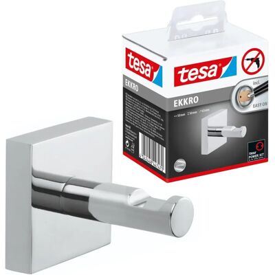 Ganchos Tesa Ekkro Cromado - Auto-adesivo, 50x50x63mm - Ganchos Ganchos Tesa Ekkro Cromado - Auto-adesivo, 50x50x63mm - Ganchos