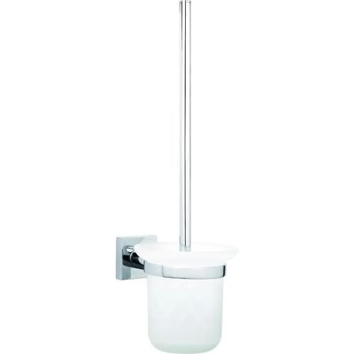Tesa Hukk - Supporto scopino WC - Cromato, adesivo, 6kg Tesa Hukk - Supporto scopino WC - Cromato, adesivo, 6kg