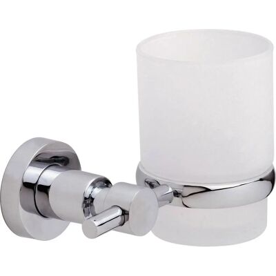 Tesa Loxx - Satin Glass, Chrome - Bathroom Accessory Tesa Loxx - Satin Glass, Chrome - Bathroom Accessory