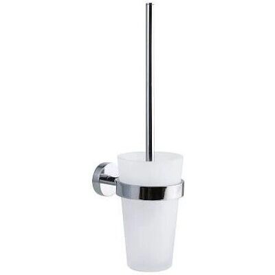Tesa Smooz Toilettenbürste & Halter - Satiniertes Glas, Chrom Edelstahl, Wandmontage Tesa Smooz Toilettenbürste & Halter - Satiniertes Glas, Chrom Edelstahl, Wandmontage