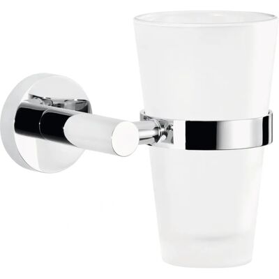 Tesa Glass Metal Bathroom Accessory - Wall-mounted, No Drilling Tesa Glass Metal Bathroom Accessory - Wall-mounted, No Drilling