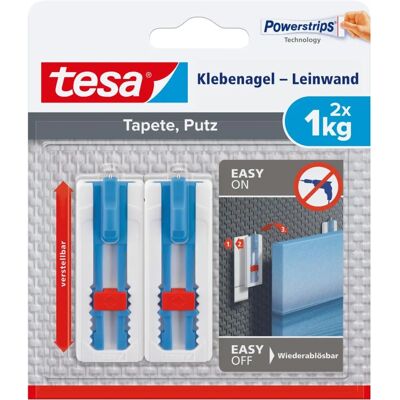 Tesa Powerstrips Wandbefestigung Zubehör - Unterstützt bis zu 1 kg Tesa Powerstrips Wandbefestigung Zubehör - Unterstützt bis zu 1 kg
