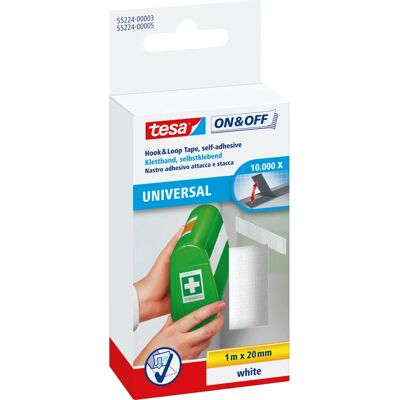 tesa On & Off cinta de velcro 1,0m x 20mm tesa On & Off cinta de velcro 1,0m x 20mm