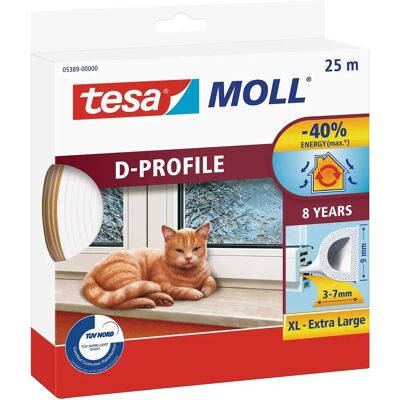 Tesa Branco 25m Perfil D Vedação - Isolamento térmico Tesa Branco 25m Perfil D Vedação - Isolamento térmico