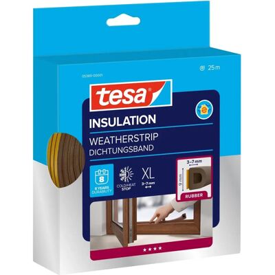 Tesa Fita de vedação de borracha - 25M, 9mm - Vedação Tesa Fita de vedação de borracha - 25M, 9mm - Vedação