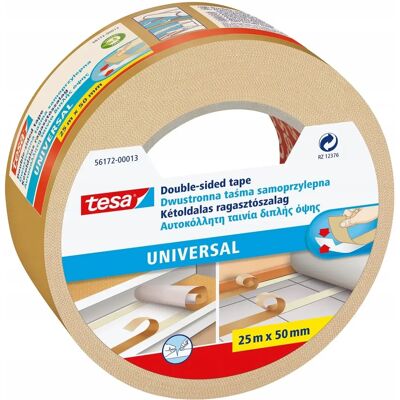 tesa Kétoldalas univerzális ragasztószalag - 25m x 50mm tesa Kétoldalas univerzális ragasztószalag - 25m x 50mm