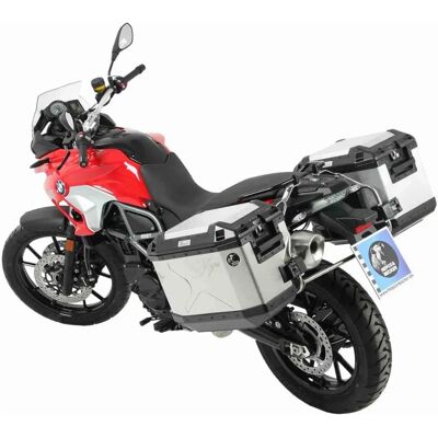 Boîtes latérales Hepco Becker - BMW F 800 GS - Étanches, Acier inoxydable - Publicité Boîtes latérales Hepco Becker - BMW F 800 GS - Étanches, Acier inoxydable - Publicité