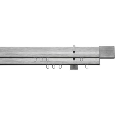 Indeko Inline Doppel-Gardinenstange 160cm, Silber Indeko Inline Doppel-Gardinenstange 160cm, Silber