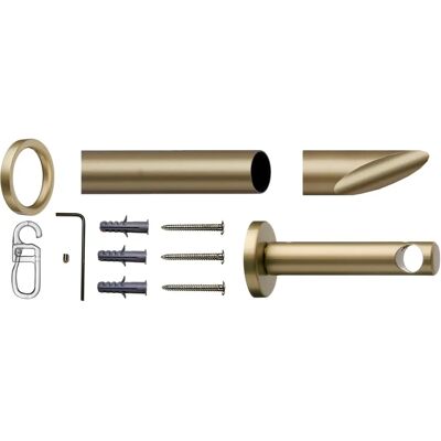 Indeko Marbella Gardinenstange - Stahl, Gold, 240cm Indeko Marbella Gardinenstange - Stahl, Gold, 240cm