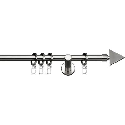 INDEKO Prisma Gardinenstange - Stahl, 120cm, Silber INDEKO Prisma Gardinenstange - Stahl, 120cm, Silber