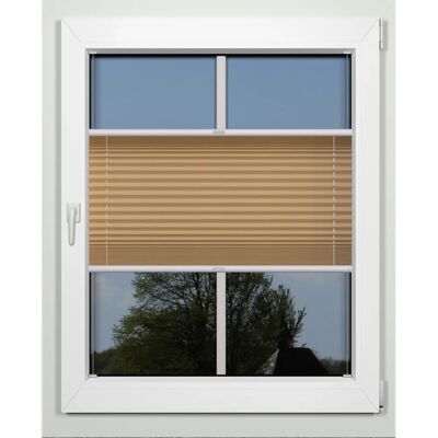 INDEKO simple braun (cappuccino, weiß) 130cm doppelseitig verschiebbares Plissee INDEKO simple braun (cappuccino, weiß) 130cm doppelseitig verschiebbares Plissee
