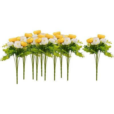 VBS - Ranunkel XXL - Weiß/Gelb - 28 cm - Kunstblumen VBS - Ranunkel XXL - Weiß/Gelb - 28 cm - Kunstblumen