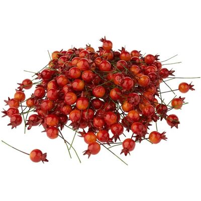 VBS - Deko-Hagebutten Orange - Orange - 7 cm - Decorative Beads on Wire VBS - Deko-Hagebutten Orange - Orange - 7 cm - Decorative Beads on Wire