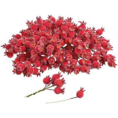 VBS - XXL - Gefrostet - 8 cm - Deko-Beeren am Draht VBS - XXL - Gefrostet - 8 cm - Deko-Beeren am Draht