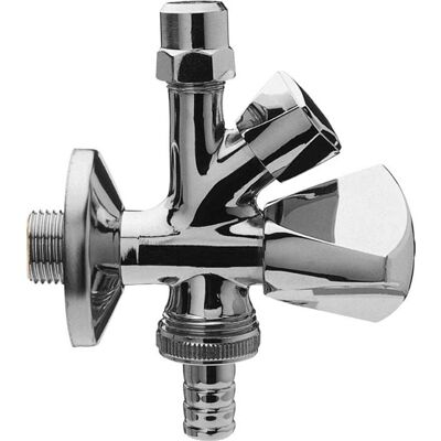 ASW Chrom Messing Doppelspindel-Kombi-Eckventil - 421851 ASW Chrom Messing Doppelspindel-Kombi-Eckventil - 421851