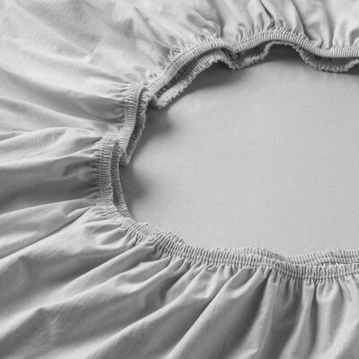 Estella Sábana ajustable de jersey plateado - Ropa de cama Estella Sábana ajustable de jersey plateado - Ropa de cama