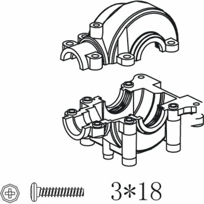 Jamara - Vo-Mj-Ti-Ho-In-LQ-SR10 - Getriebegehäuse - RC-Teil Jamara - Vo-Mj-Ti-Ho-In-LQ-SR10 - Getriebegehäuse - RC-Teil