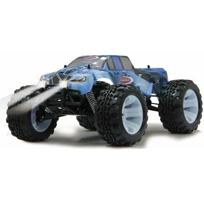 Camion RC JAMARA 053362 - 1:10, Bleu/Noir, LED Camion RC JAMARA 053362 - 1:10, Bleu/Noir, LED