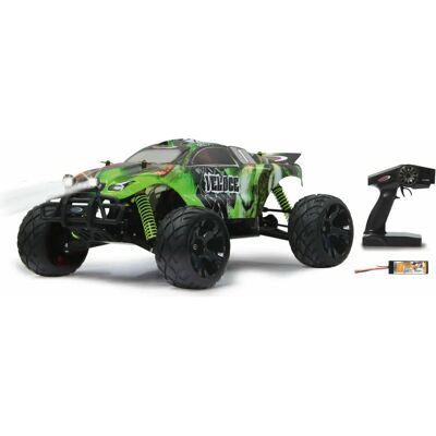 JAMARA Veloce Monstertruck 4WD - Auto RC, Scala 1:10, LED, Verde e Nero JAMARA Veloce Monstertruck 4WD - Auto RC, Scala 1:10, LED, Verde e Nero