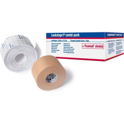 Kit de bandage pour rotule Leukotape P protection cutanée - Publicité Kit de bandage pour rotule Leukotape P protection cutanée - Publicité