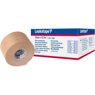 Essity Leukotape P - Ruban médical sportif - Marron - 13,7m x 3,8cm - Publicité Essity Leukotape P - Ruban médical sportif - Marron - 13,7m x 3,8cm - Publicité