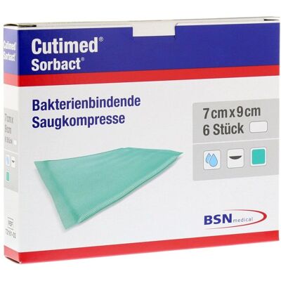 BSN Cutimed Sorbact Mullkompressen - 7x9cm 6 St BSN Cutimed Sorbact Mullkompressen - 7x9cm 6 St