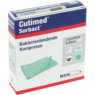 BSN Cutimed Sorbact Kompressen - 7x9cm - Sterile Wundauflagen - Medizinischer Verband BSN Cutimed Sorbact Kompressen - 7x9cm - Sterile Wundauflagen - Medizinischer Verband