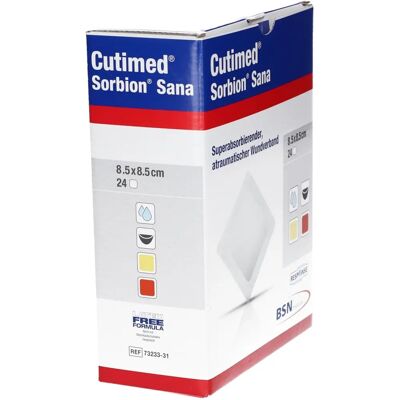 Cutimed - Sorbion Sana Wundauflage - 8,5x8,5 cm Cutimed - Sorbion Sana Wundauflage - 8,5x8,5 cm