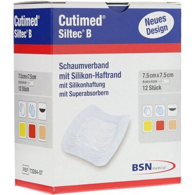 BSN medical GmbH Cutimed Siltec B Schaumverb. 7,5x7,5 cm - Verband BSN medical GmbH Cutimed Siltec B Schaumverb. 7,5x7,5 cm - Verband