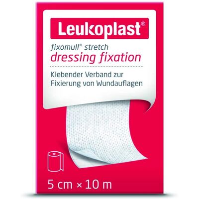 Leukoplast Fixomull Stretch - Bande médicale - 5cm x 10m - Publicité Leukoplast Fixomull Stretch - Bande médicale - 5cm x 10m - Publicité
