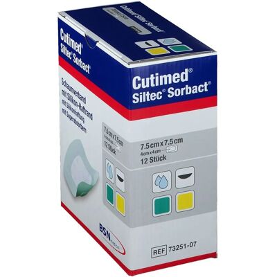 BSN medical - Cutimed Siltec Sorbact 7,5x7,5 cm - 12 St BSN medical - Cutimed Siltec Sorbact 7,5x7,5 cm - 12 St