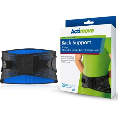 Actimove, Órtese lombar-sacral preta tamanho L - Vida útil longa Actimove, Órtese lombar-sacral preta tamanho L - Vida útil longa