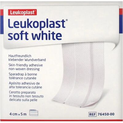 Leukoplast Soft White Pansement Adhésif Peaux Sensibles - 4cm x 5m - Publicité Leukoplast Soft White Pansement Adhésif Peaux Sensibles - 4cm x 5m - Publicité