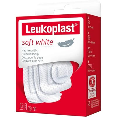 Leukoplast Soft White Pansements - Respirant, Sans latex, Peau sensible - Publicité Leukoplast Soft White Pansements - Respirant, Sans latex, Peau sensible - Publicité