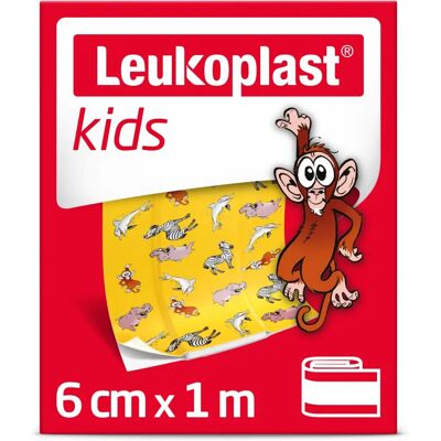 Leukoplast Kids 6 cm x 1 m - Pansement - Publicité Leukoplast Kids 6 cm x 1 m - Pansement - Publicité
