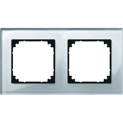 Ramka elektryczna Merten Model 489260 z srebrnego szkła - Ramka elektryczna Ramka elektryczna Merten Model 489260 z srebrnego szkła - Ramka elektryczna