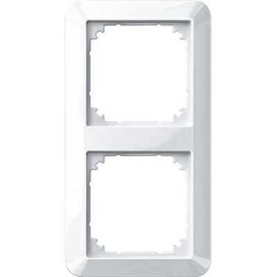 Merten 389219 Cadre Double Brillant Blanc Polar - Interrupteur - Publicité Merten 389219 Cadre Double Brillant Blanc Polar - Interrupteur - Publicité