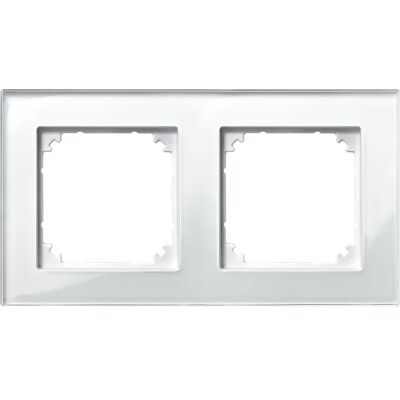 Merten 489219 Glasrahmen - 2 Module, Brillantweiß - Elektrischer Rahmen Merten 489219 Glasrahmen - 2 Module, Brillantweiß - Elektrischer Rahmen