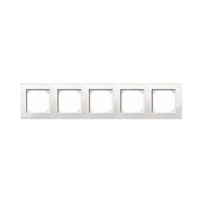 Merten Briljantwit 5-vaks Glaskader - Elektriciteitsschakelaar accessoire Merten Briljantwit 5-vaks Glaskader - Elektriciteitsschakelaar accessoire